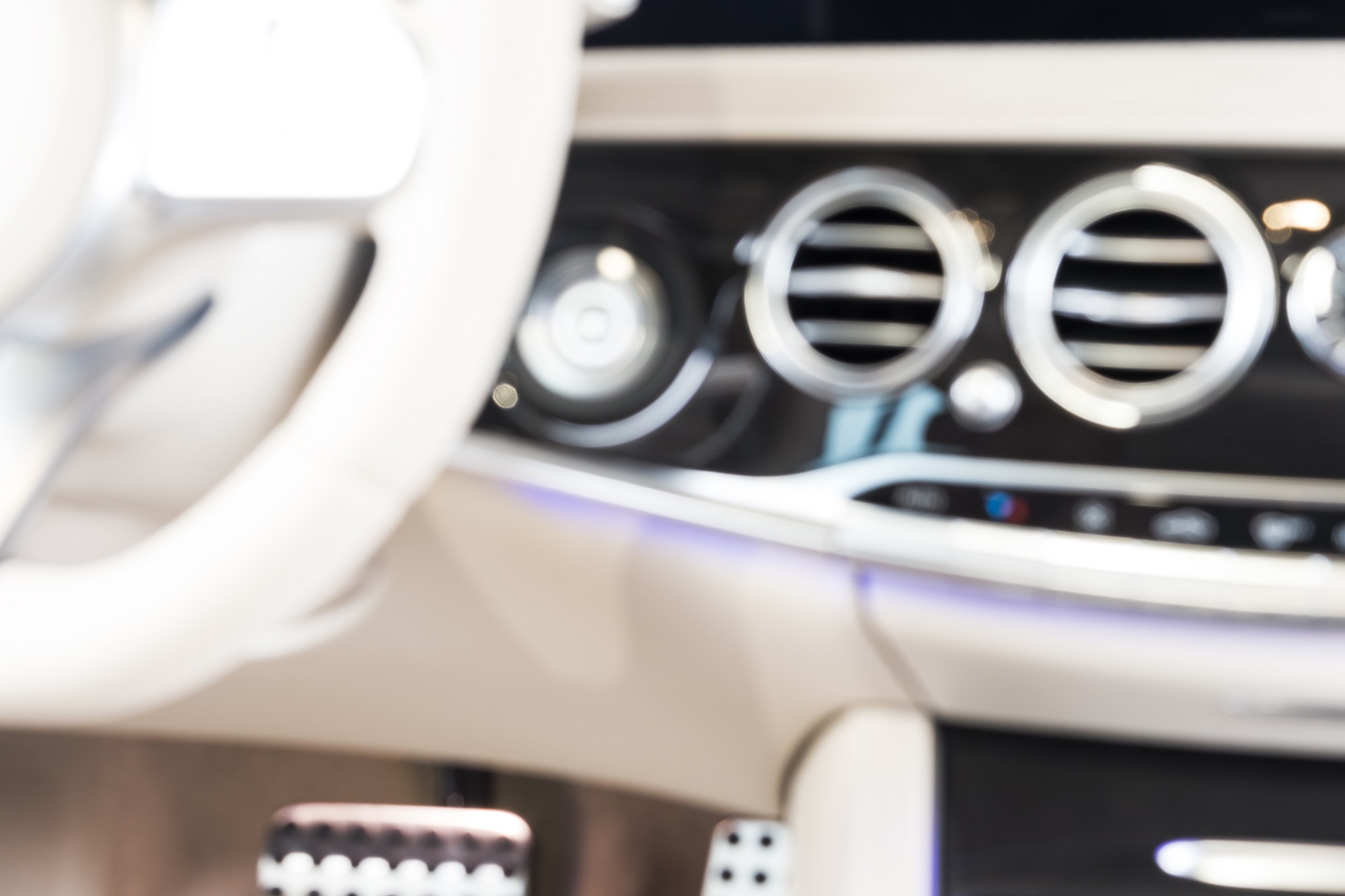 Blurred image of modern car interior